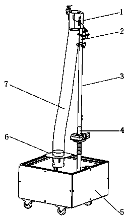 Air bag type telescopic fruit picking and collecting device