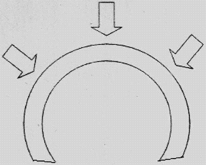 Cold-bending forming process for open type elastic limiting clamping ring