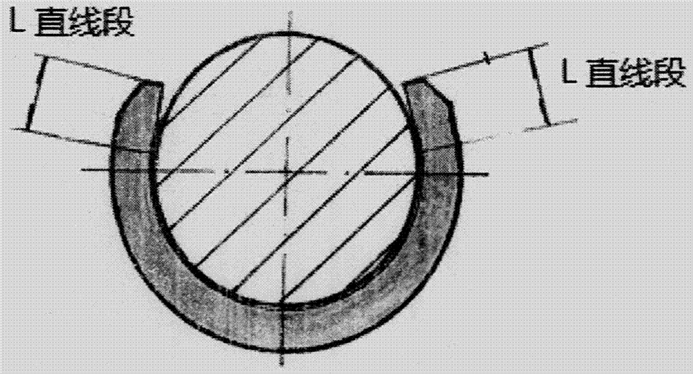 Cold-bending forming process for open type elastic limiting clamping ring