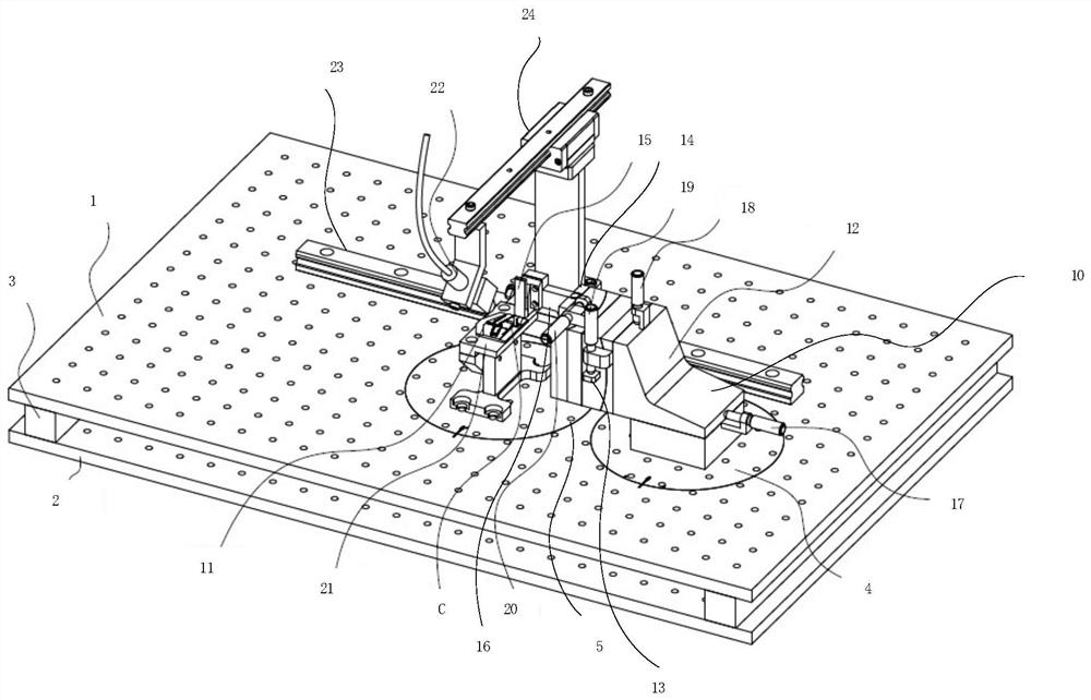 Rotary positioning bread board assembly optical collimator device