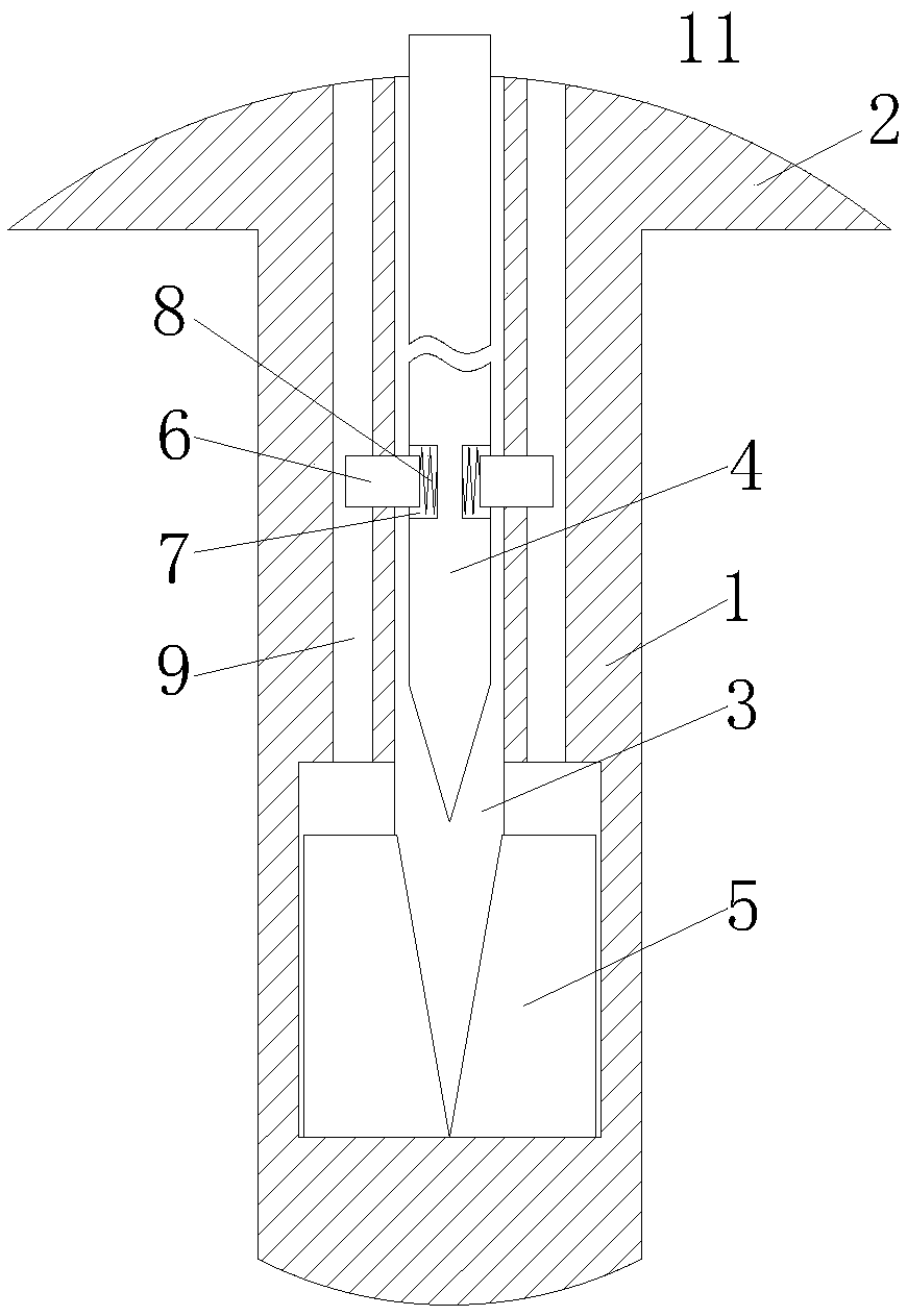 Rivet part with double expansion function