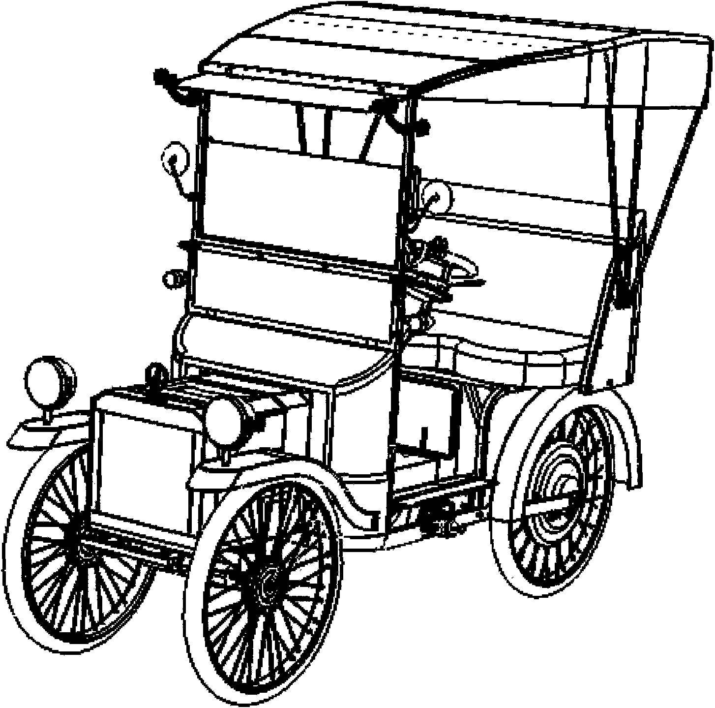 Four-wheel electric/foot-operated dual-mode vehicle