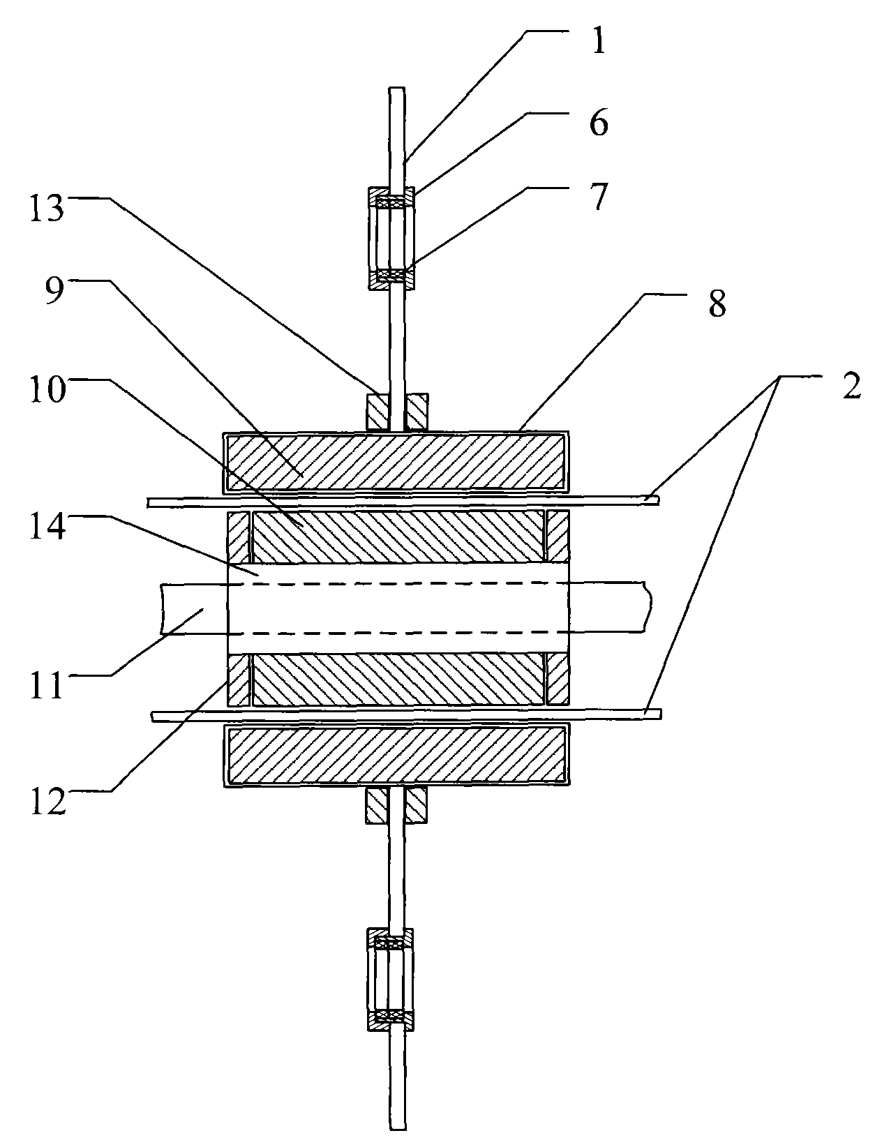 Magnetic drive cleaning device of ultraviolet sterilizing device