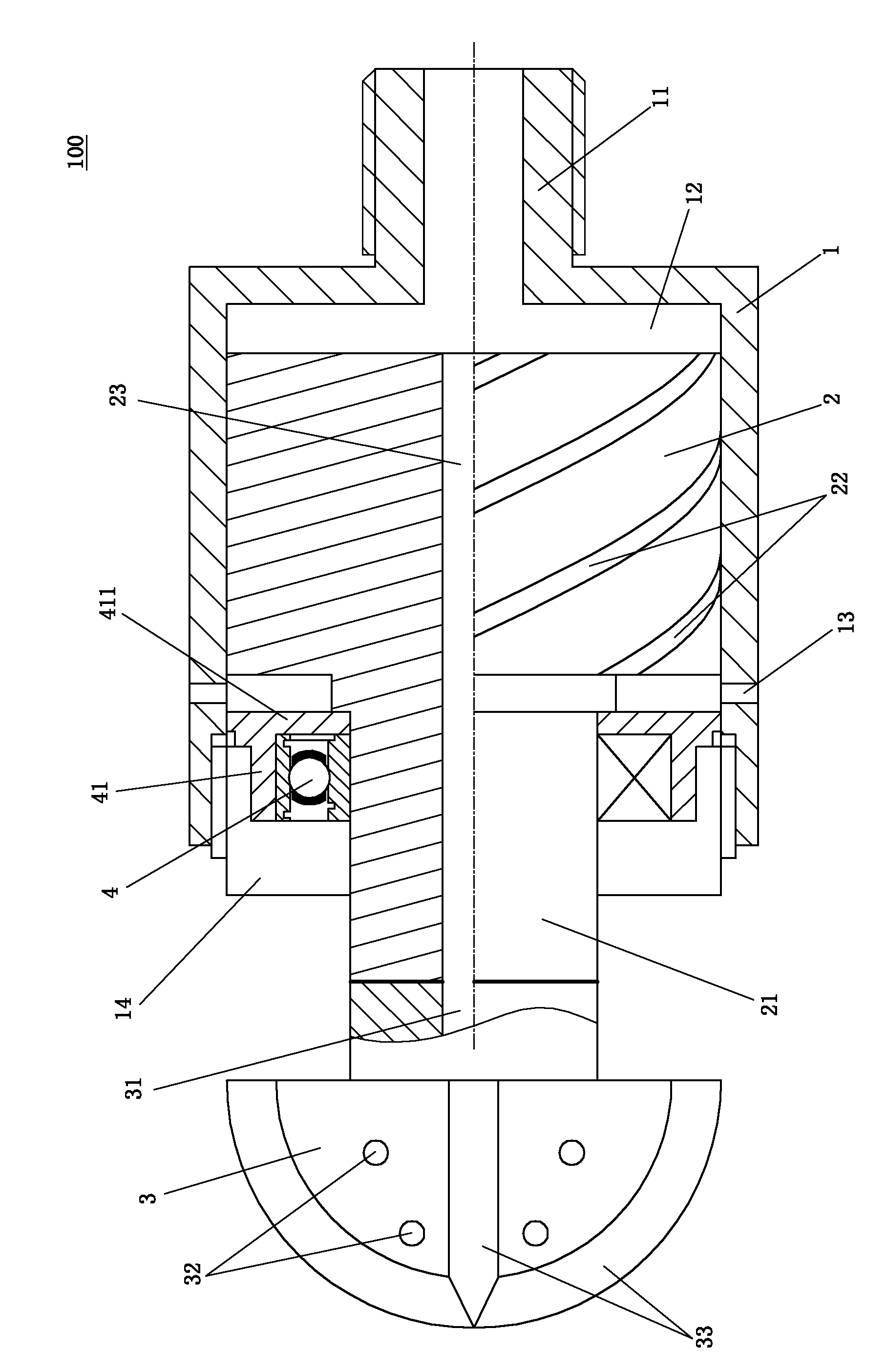 Self-rotating jet drilling device