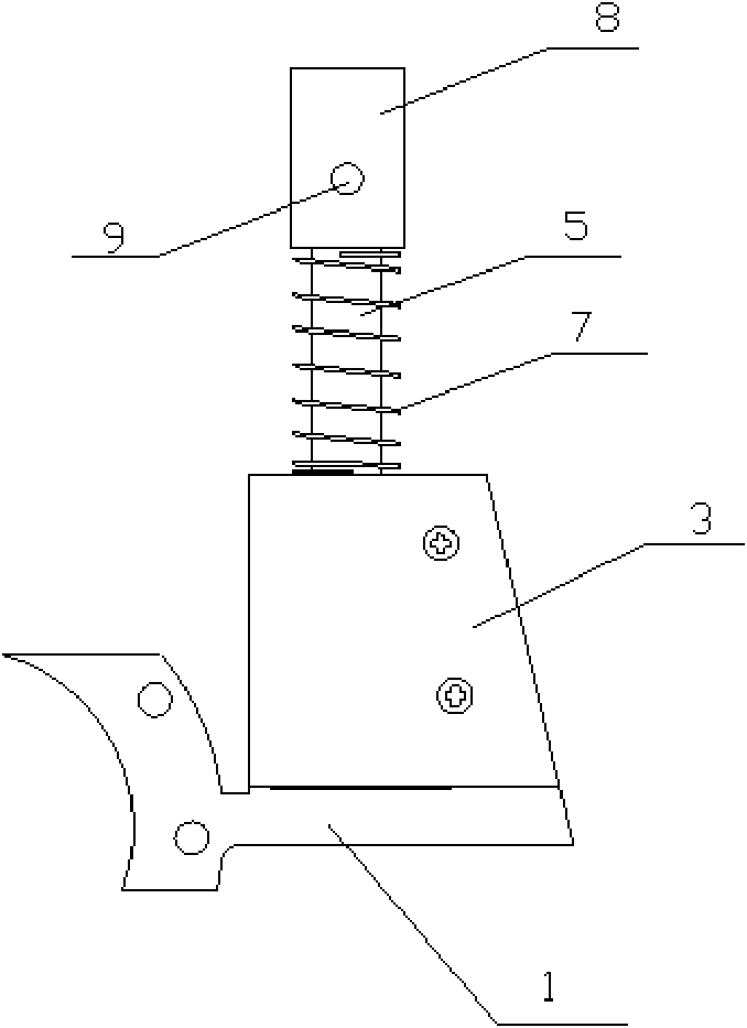 Thread clamping device of sock machine