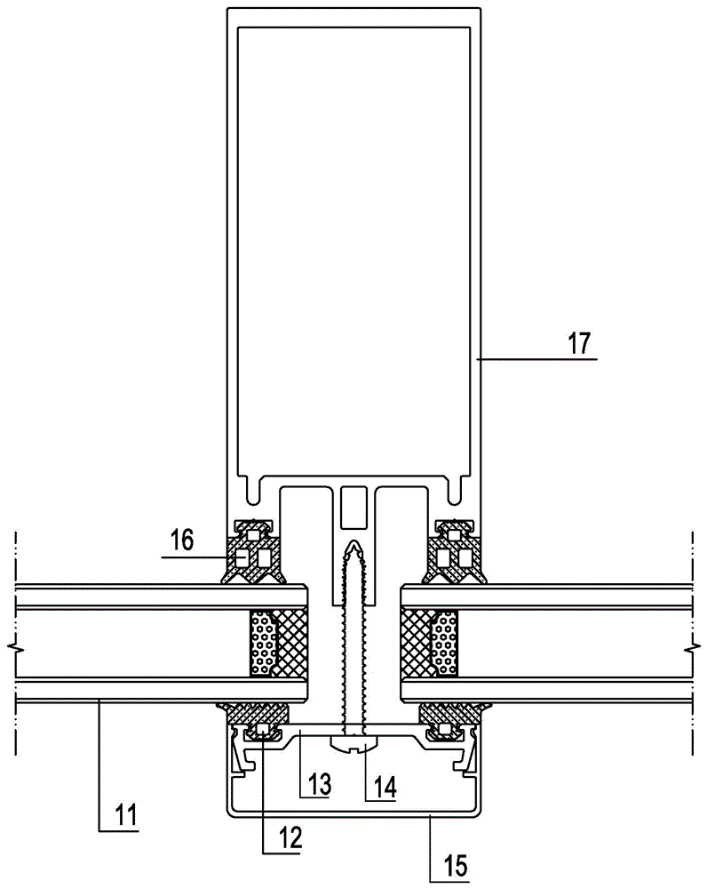 Drainage hopper for exposed frame curtain wall