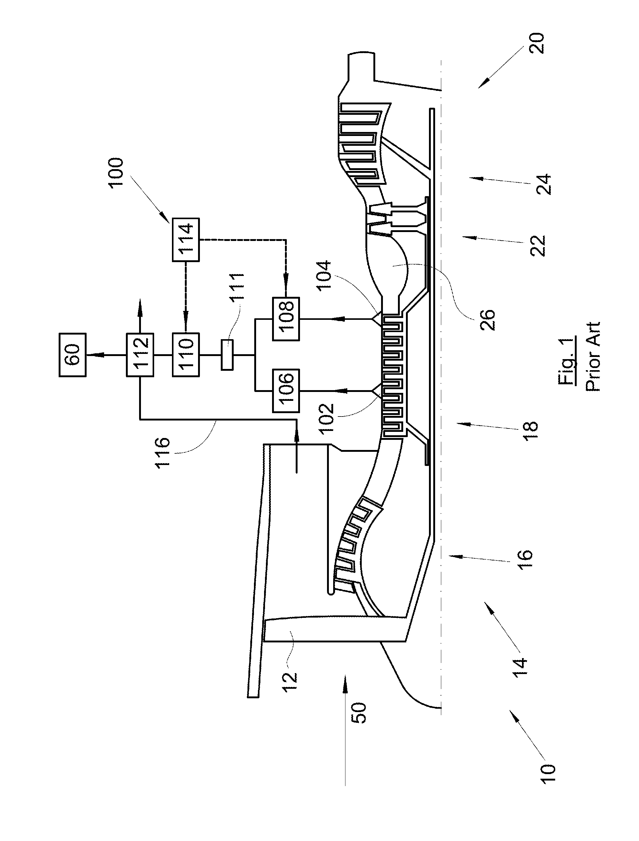 Turbojet comprising a bleeding system for bleeding air in said turbojet