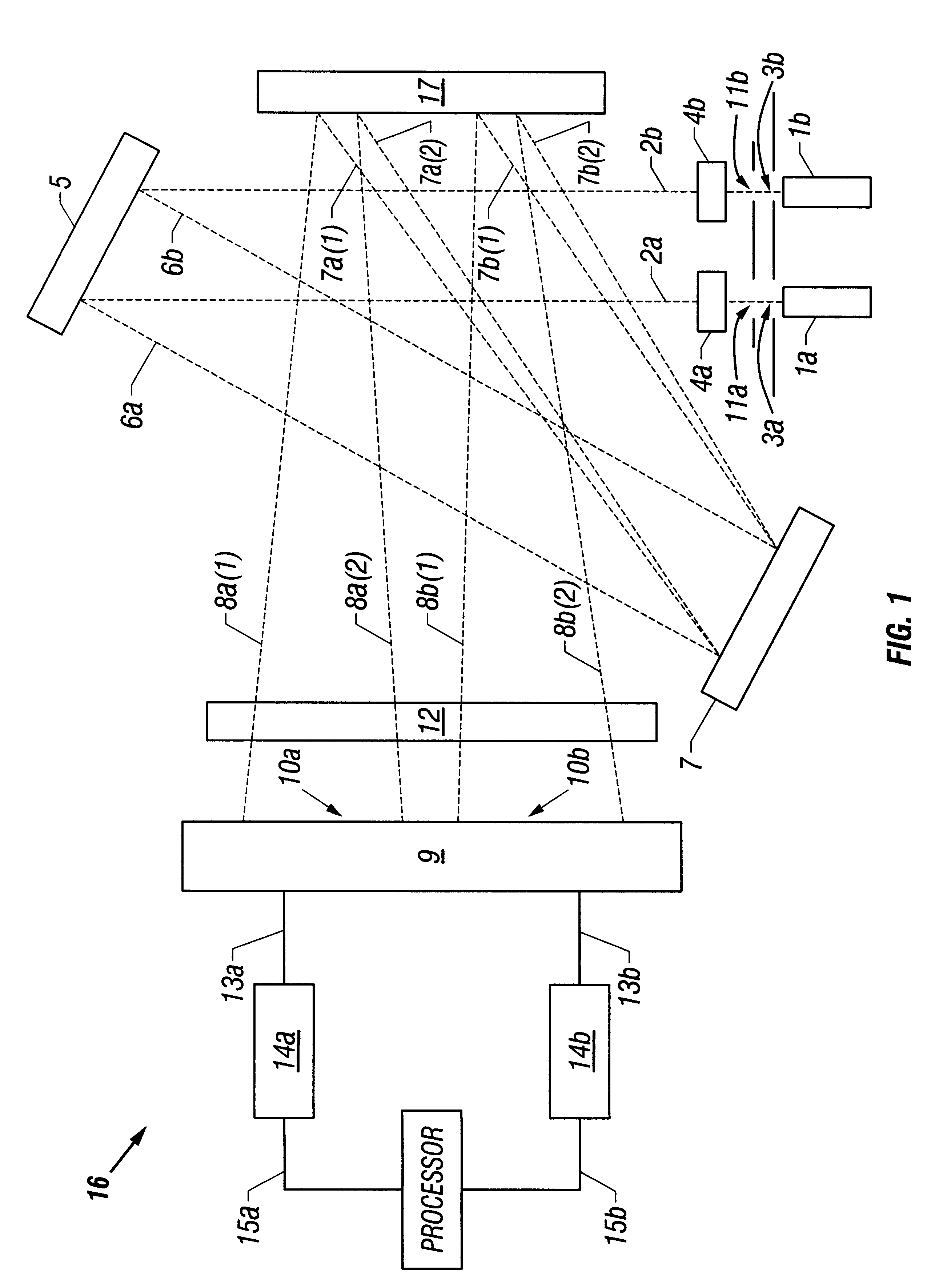 Spectrometer configured to provide simultaneous multiple intensity spectra from independent light sources