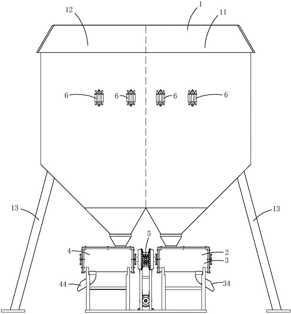 Double-body logistics granary with information acquisition function