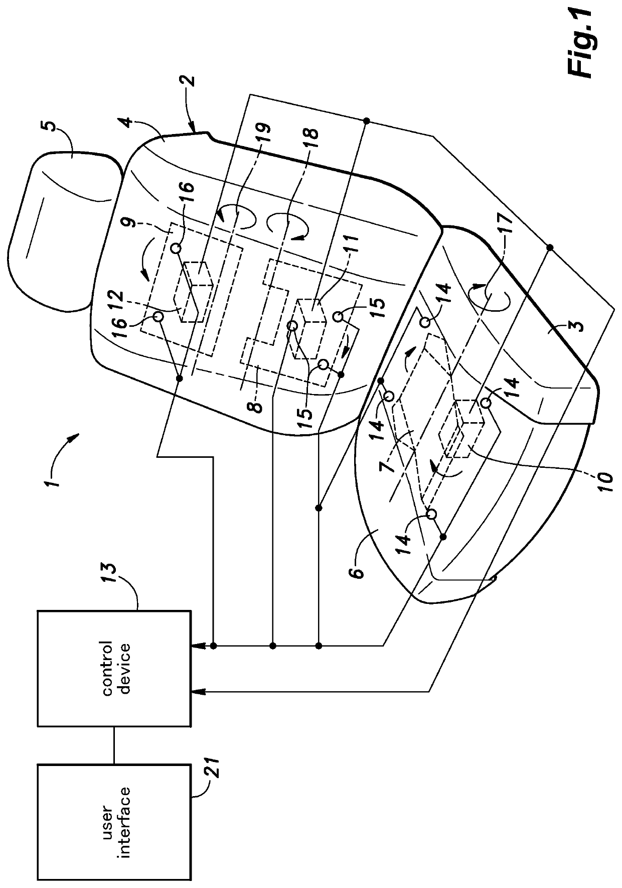 Occupant posture adjusting device of vehicle seat