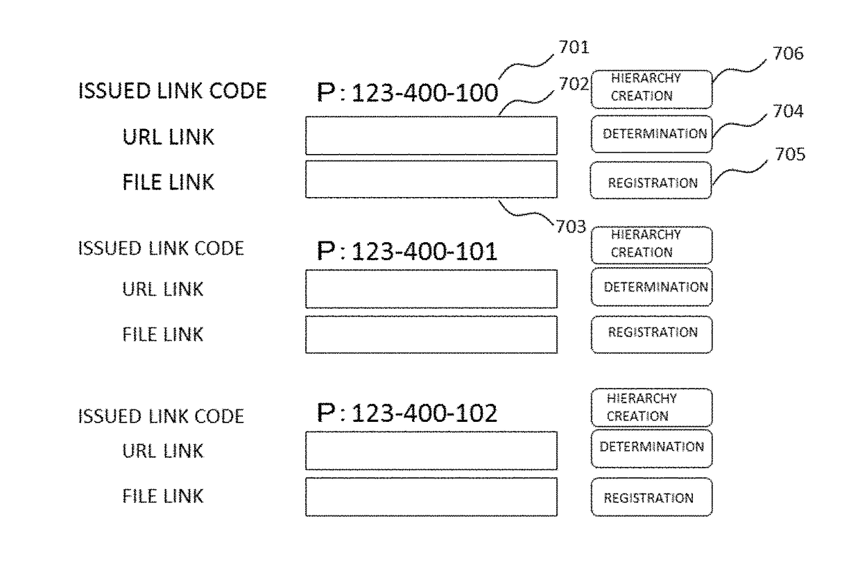 Information link system, information link program, and method for operating information link system