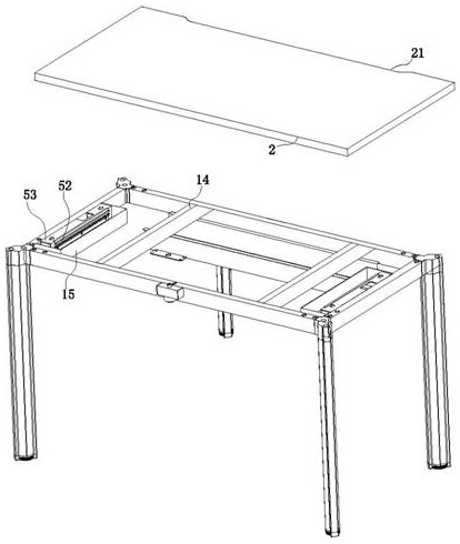 Office table with movable table top