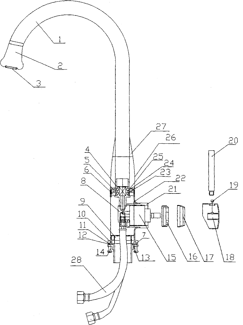 Manufacturing method of full-stamped and stretched stainless steel water tap
