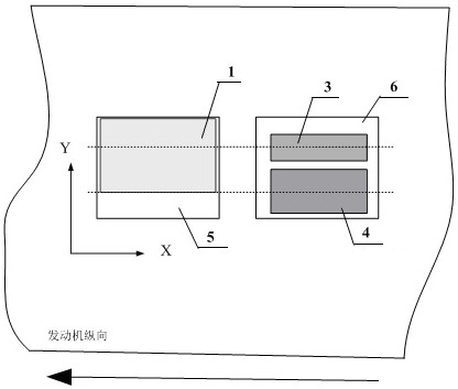 A monitoring device for positive/shear stress at bonding interface of solid rocket motor