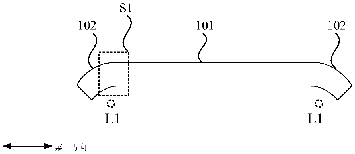 Curved-surface display panel and display device