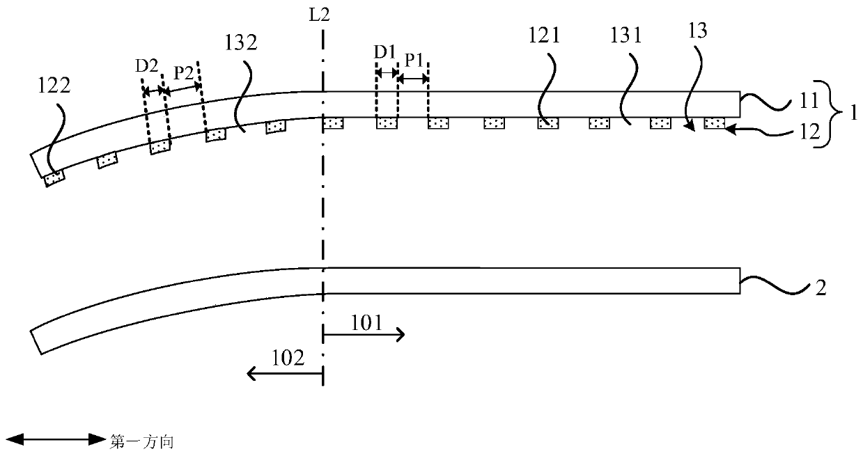 Curved-surface display panel and display device