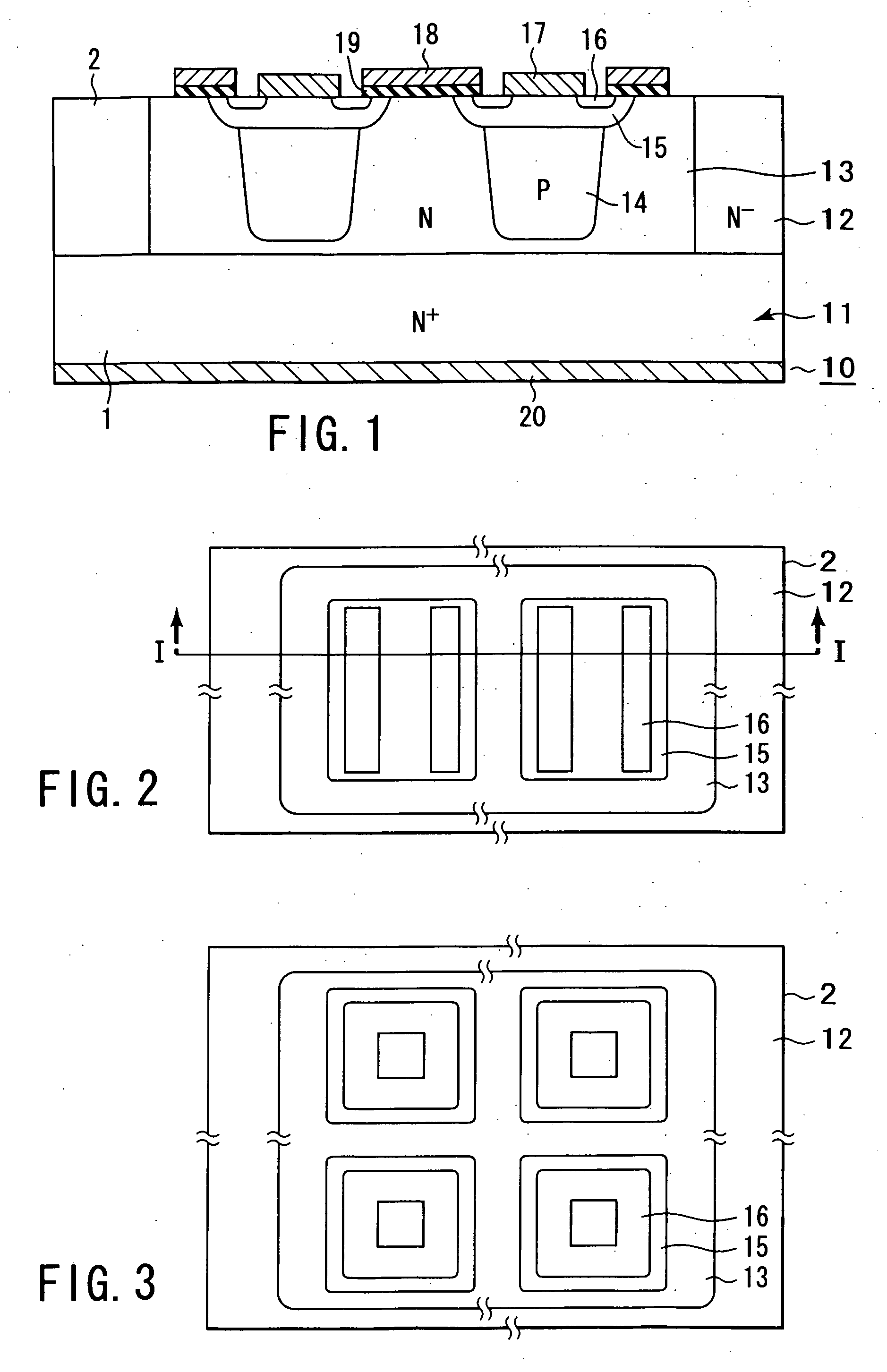 Semiconductor device having vertical metal insulator semiconductor transistors having plural spatially overlapping regions of different conductivity type