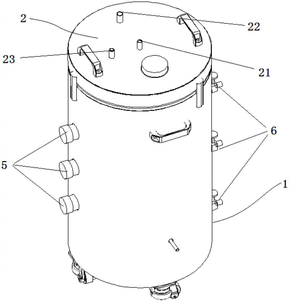 Reactor for monitoring gas emission in compositing or sewage storage process