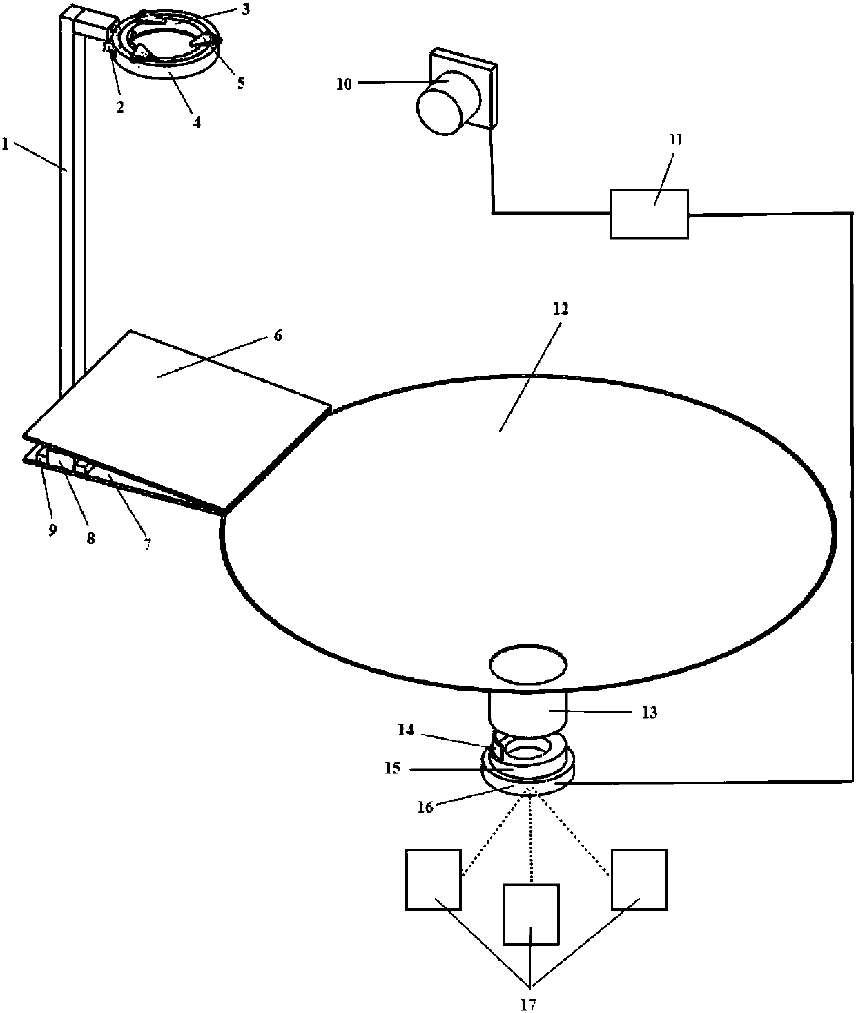 Bounce property detection device for table tennis ball