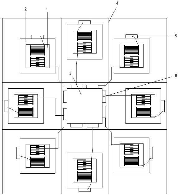 Decoupling packaging structure of surface acoustic wave filter bank