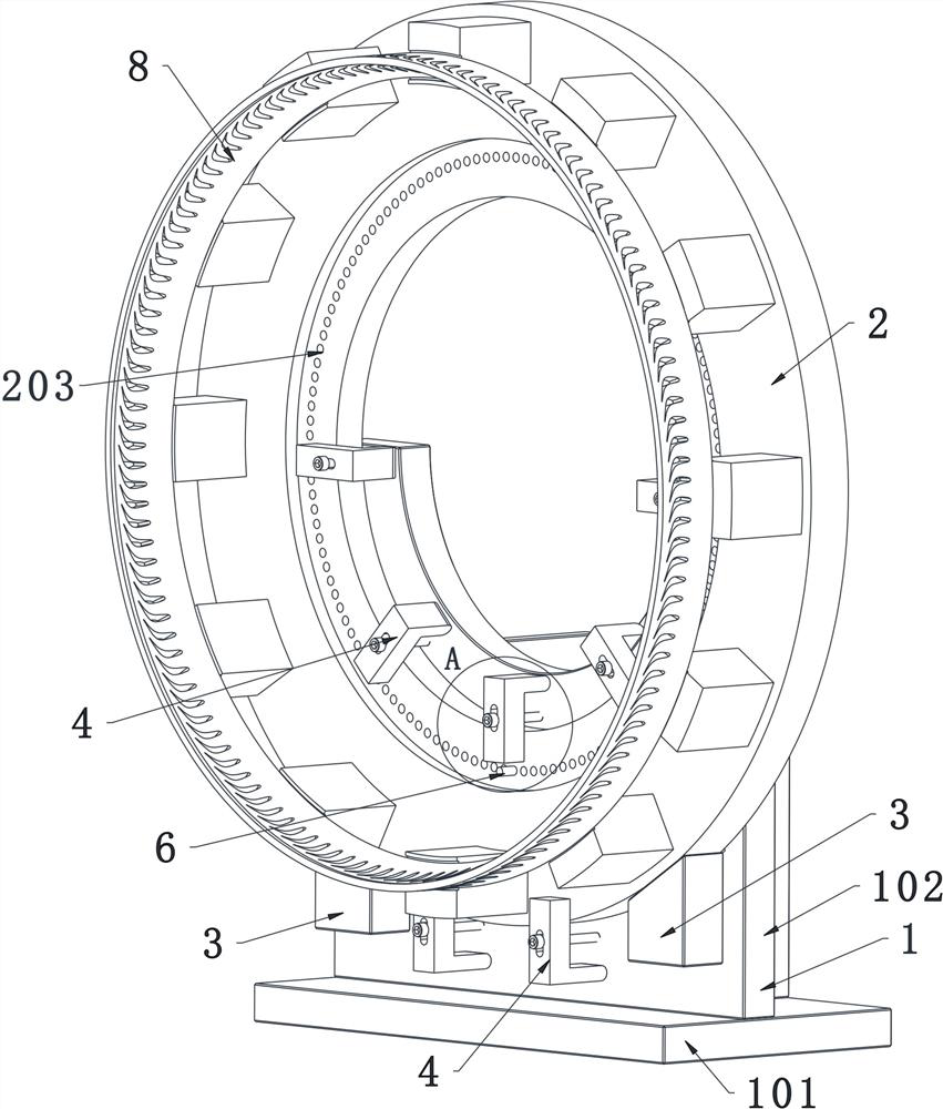 Shroud ring linear cutting machining method