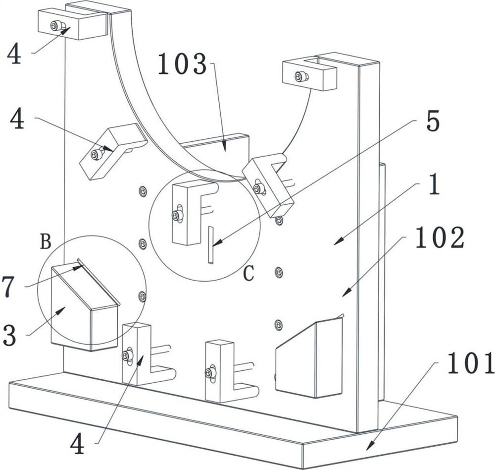 Shroud ring linear cutting machining method