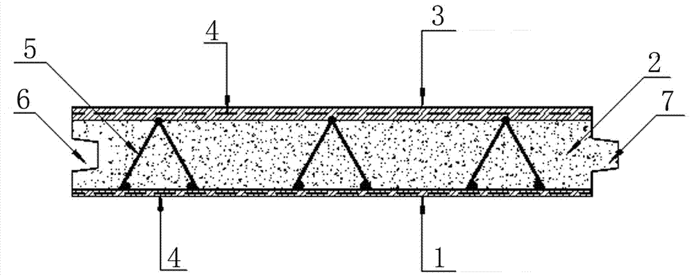 Steel bar truss sandwich prefabricated floor slab