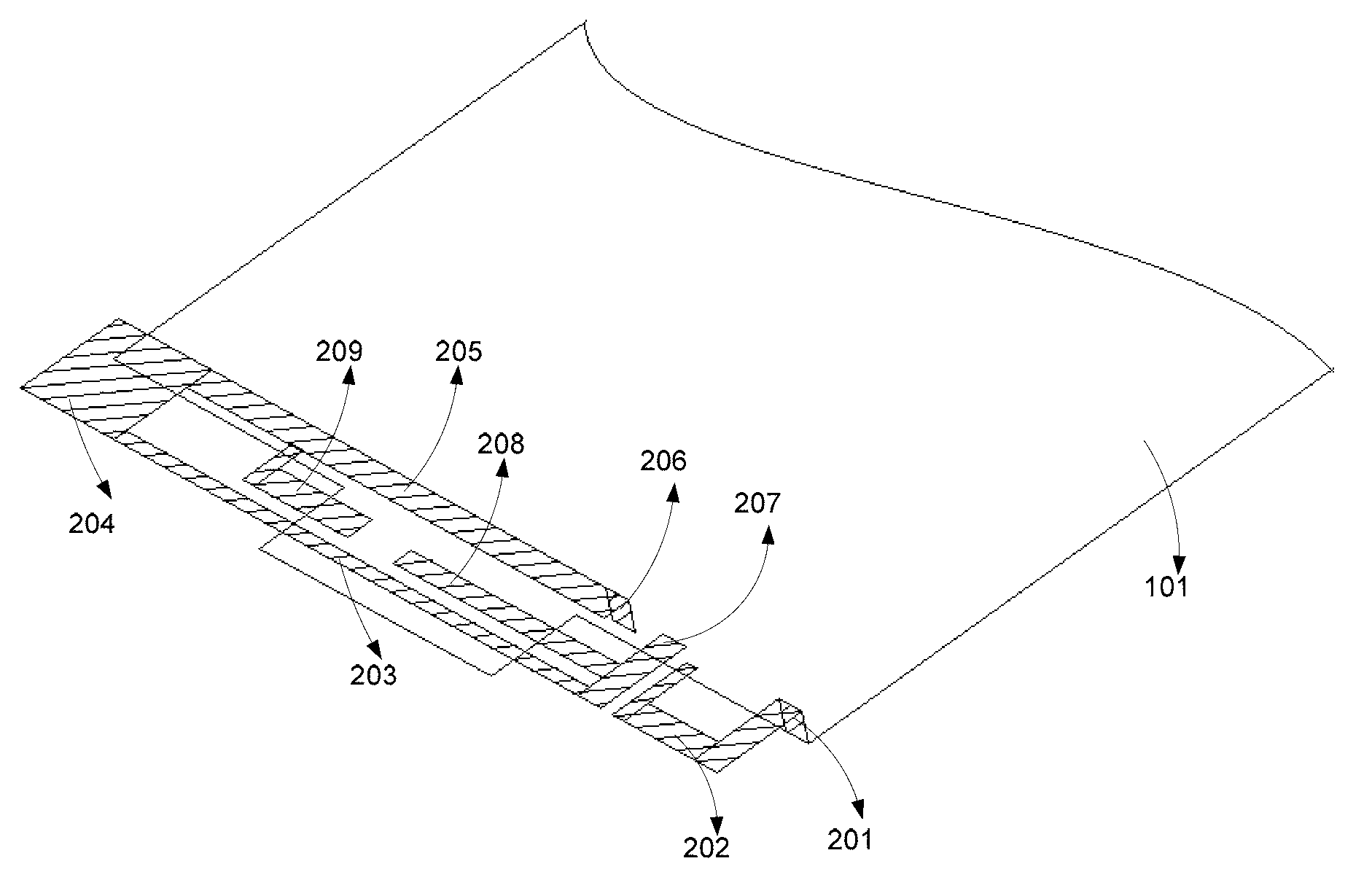 Low-profile mobile terminal antenna