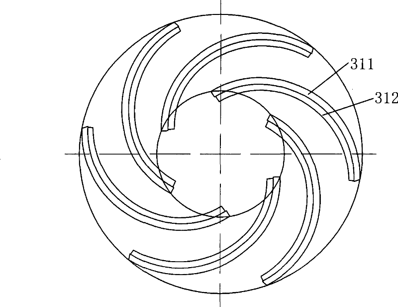 Semi-open impeller pump with sealing cover plate structure