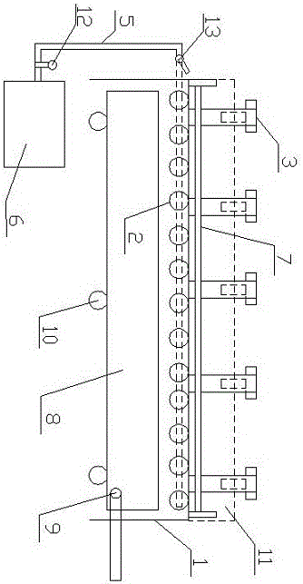 A battery plate cleaning device