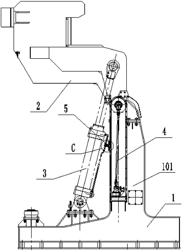 Device and method for monitoring hydraulic turnover angle of molten steel ladle