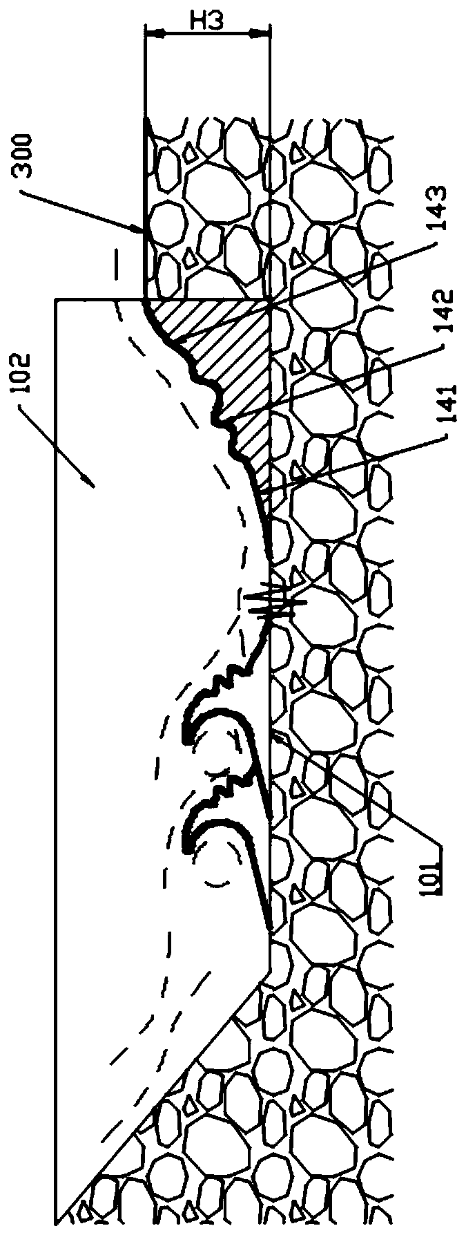 Bottom sill structure for force elimination pool