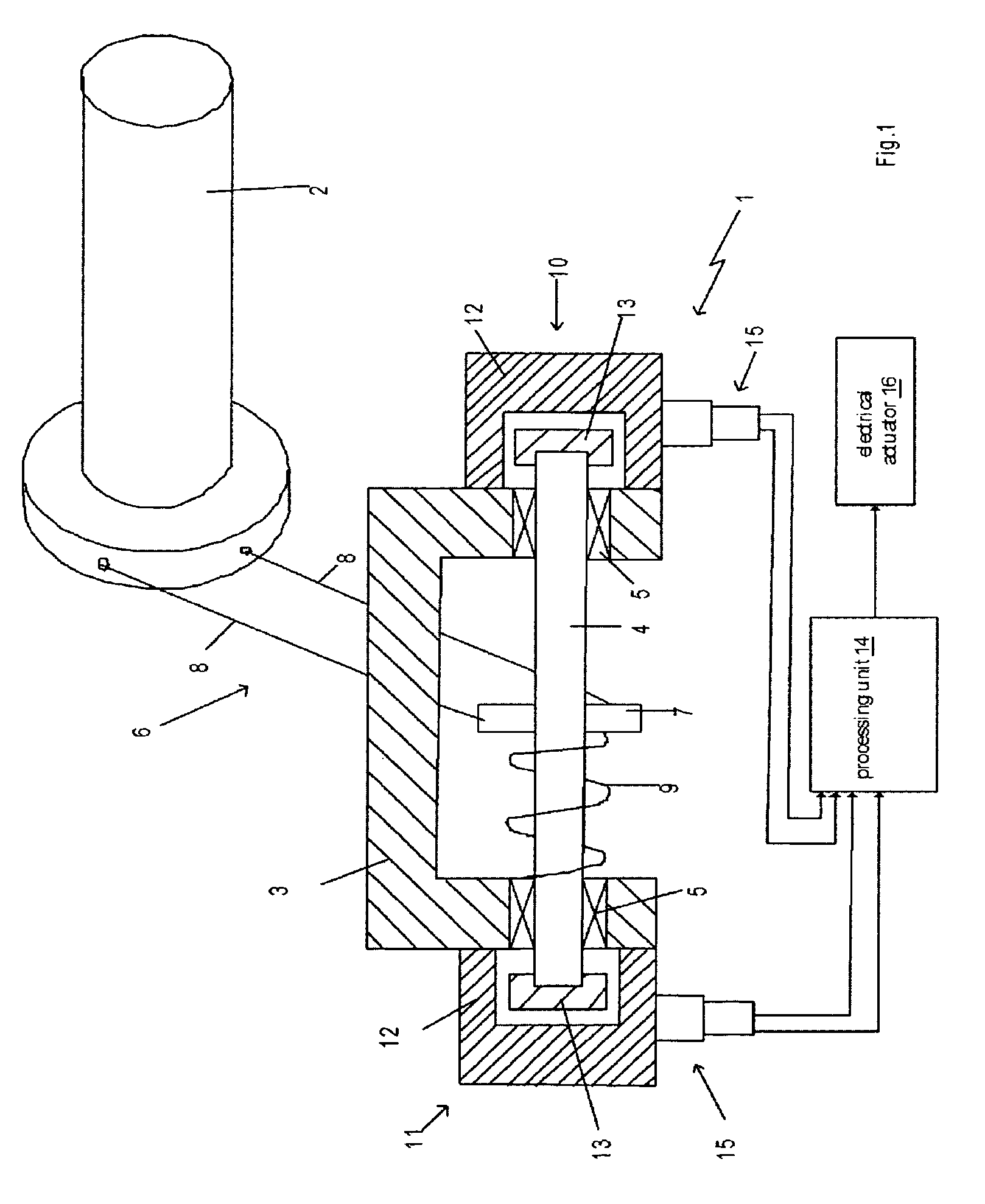 Acquisition system for detecting the angular position of a gas twist grip in a motorcycle