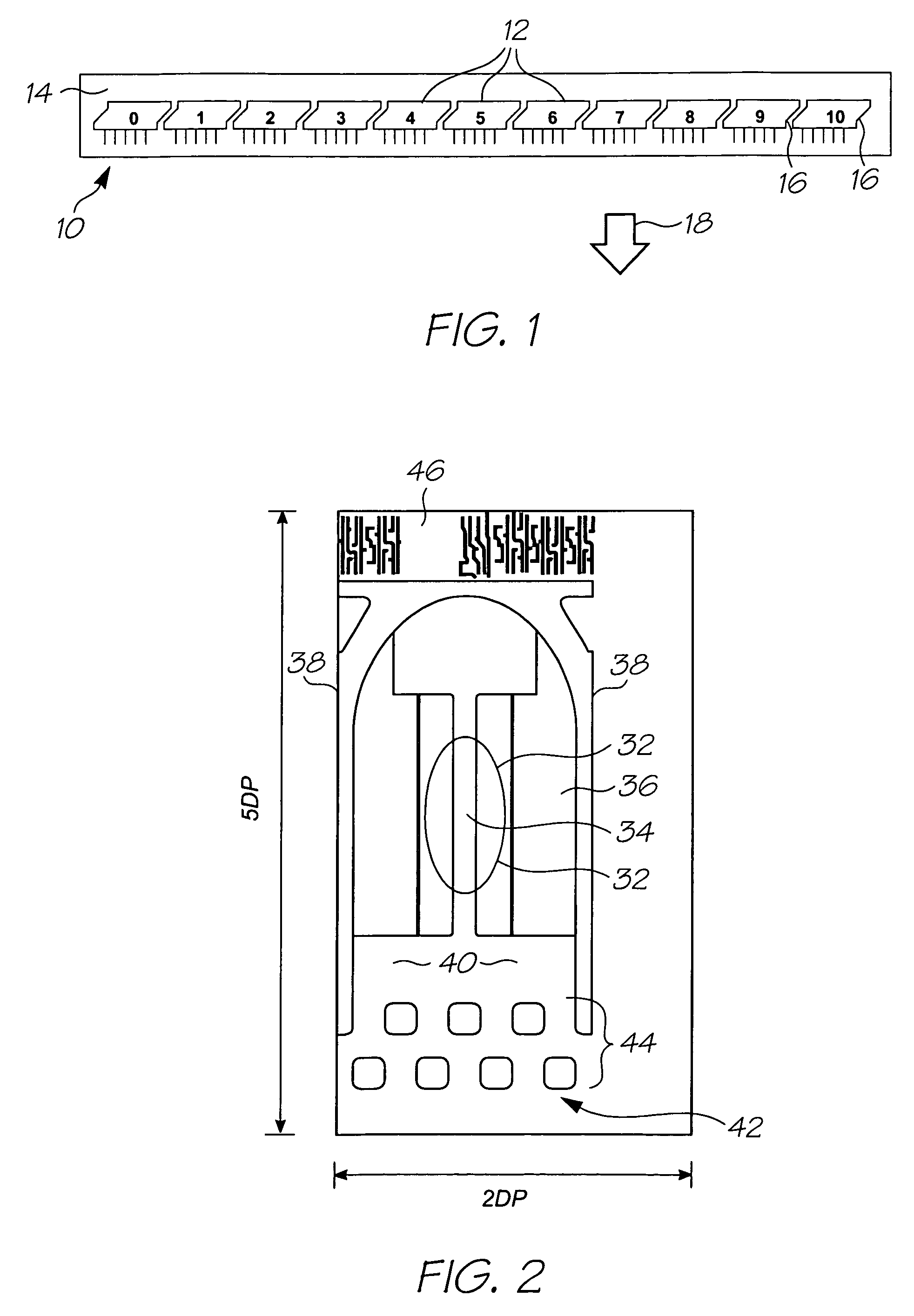 Printhead IC with nozzle array for linking with adjacent printhead IC's
