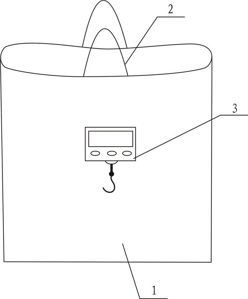 Shopping bag possessing function of electronic scale