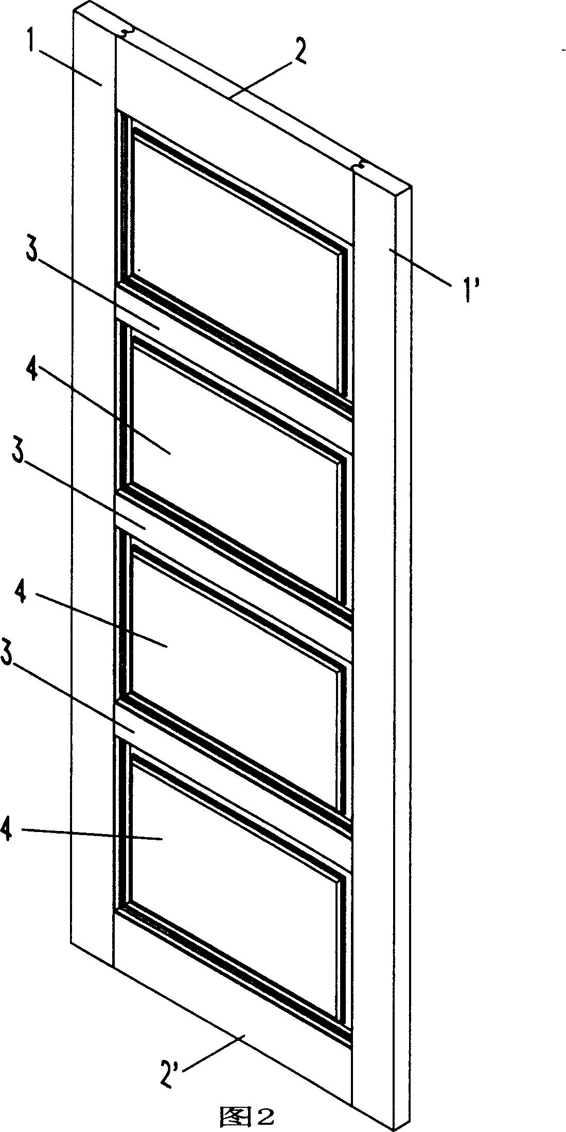 Assembling type wood door leaf