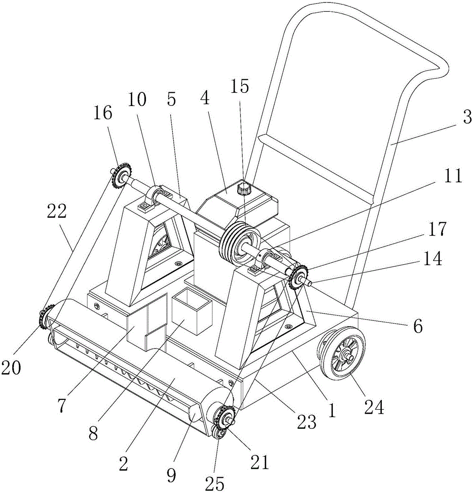 Movable type snow cleaning-up and removing device