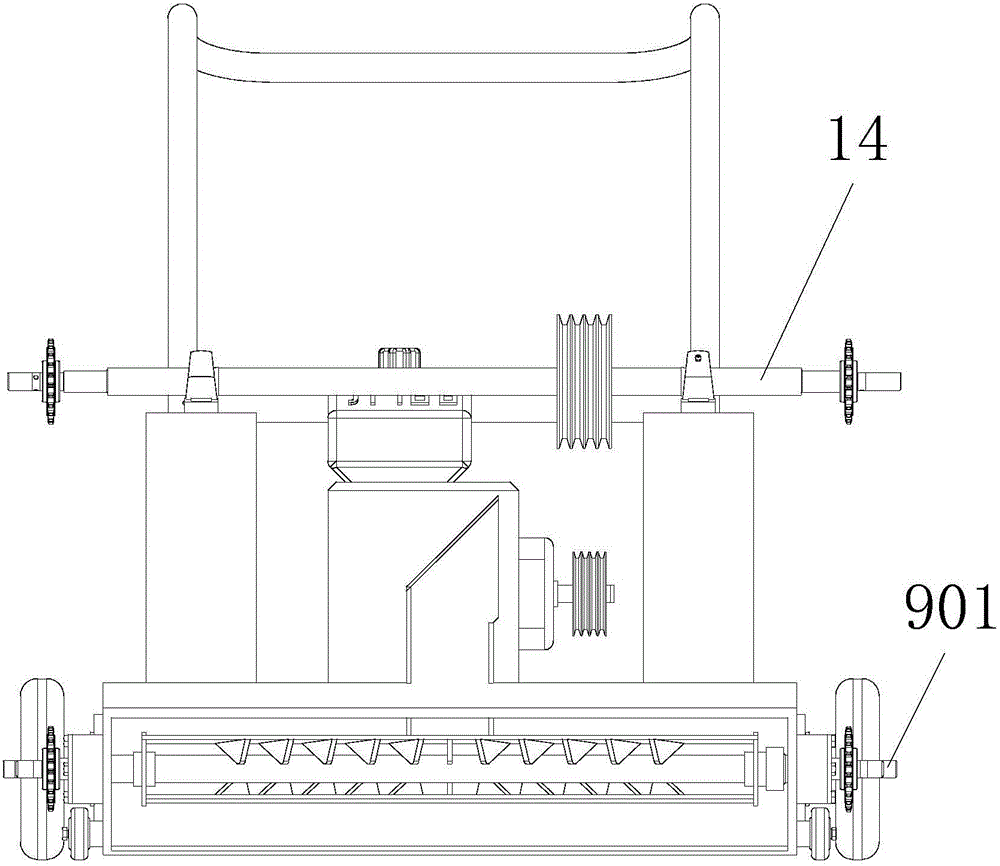 Movable type snow cleaning-up and removing device