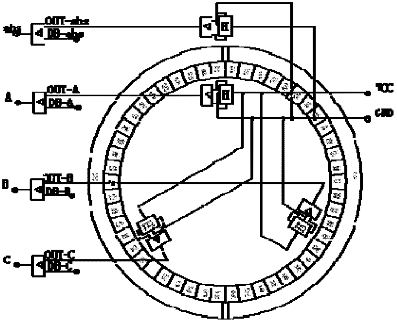 Method for detecting position of hub motor of PET-CT (Positron Emission Tomography-Computed Tomography) machine on basis of magnetic ring and Hall sensor