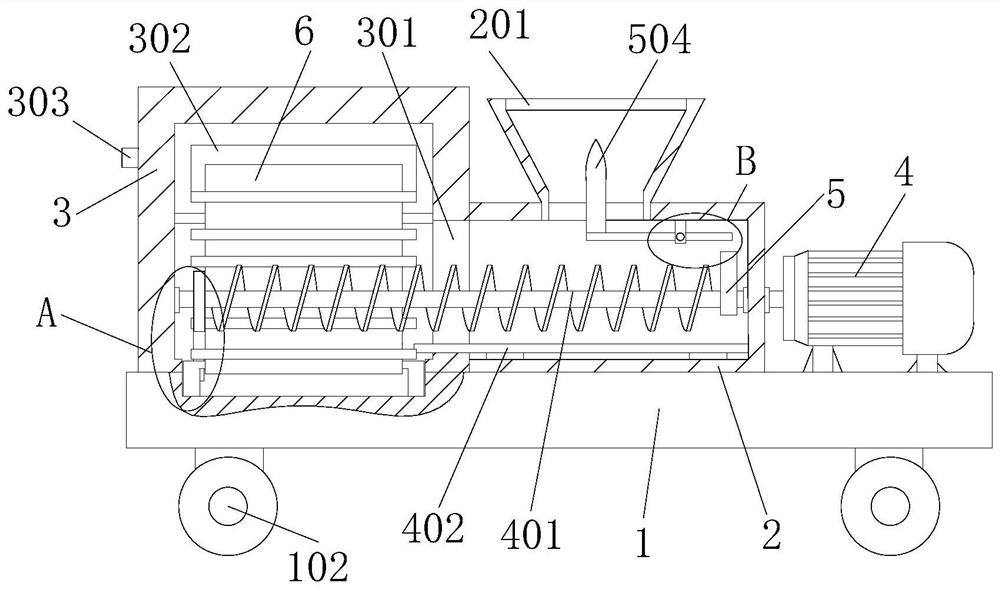 Anti-blocking device for feed port of pet food bulking machine and anti-blocking method thereof