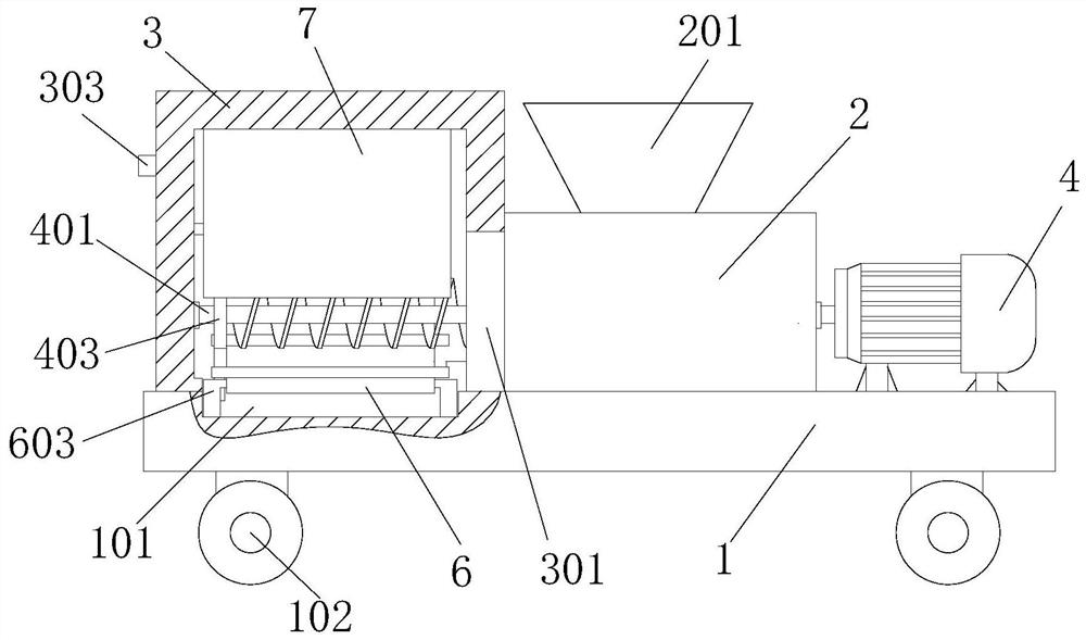 Anti-blocking device for feed port of pet food bulking machine and anti-blocking method thereof