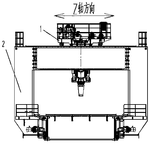The control system of the ejector device of the ultra-long stroke gantry mobile hydraulic press