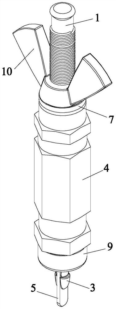 Auxiliary fixing device for carbon fiber sheet laying of railway vehicle body