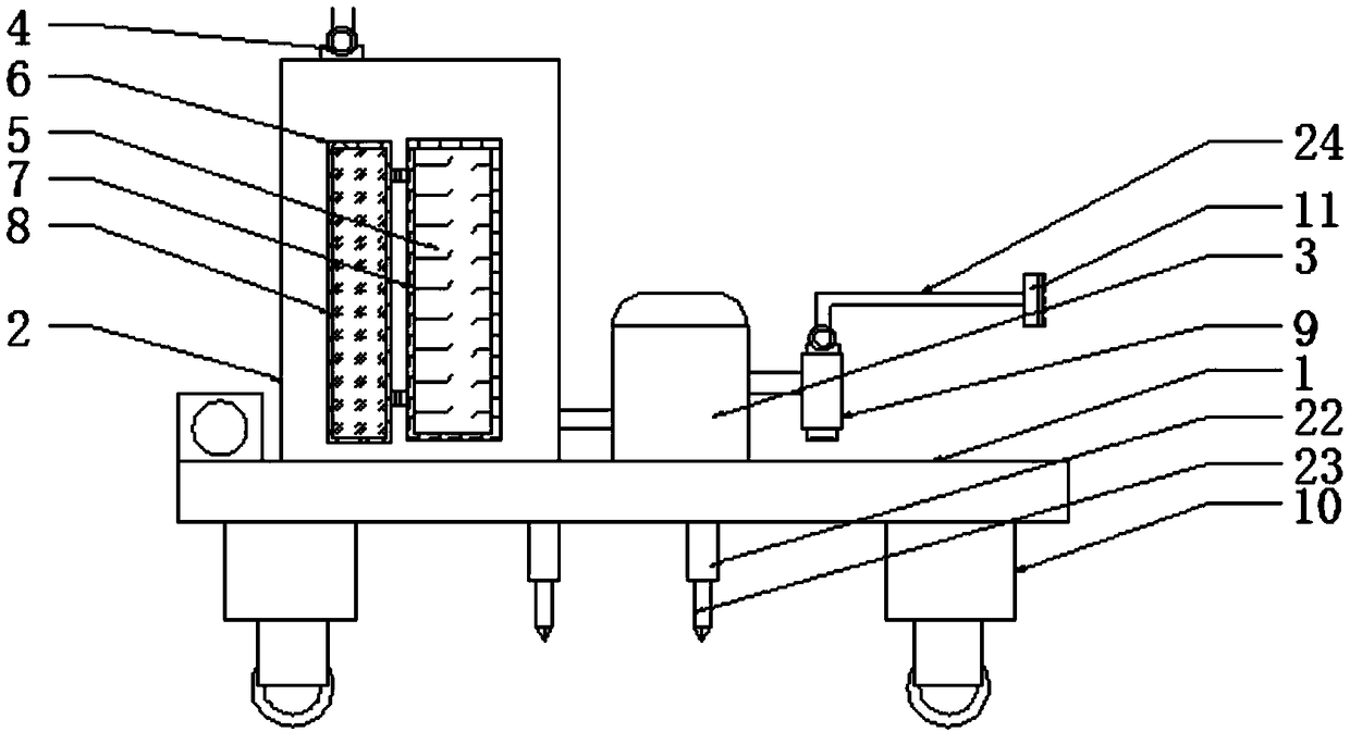 Device and method for spraying bacterial fertilizer