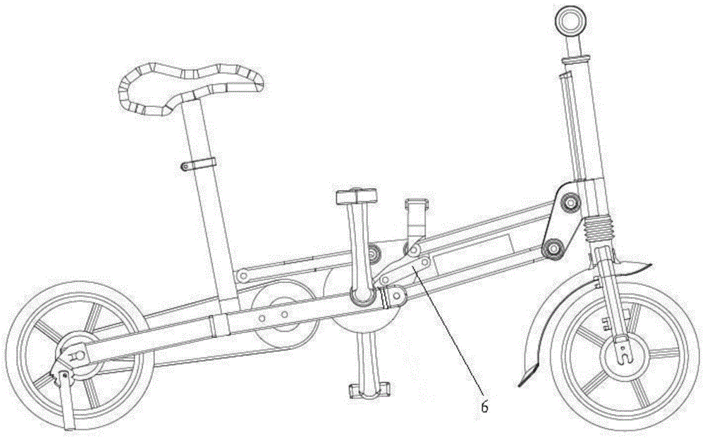 Quick folding structure for electric vehicle or bicycle