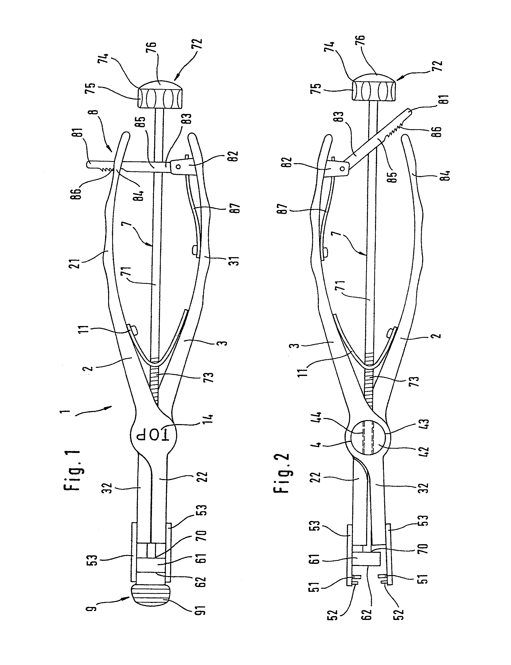 Insertion instrument for cervical prostheses