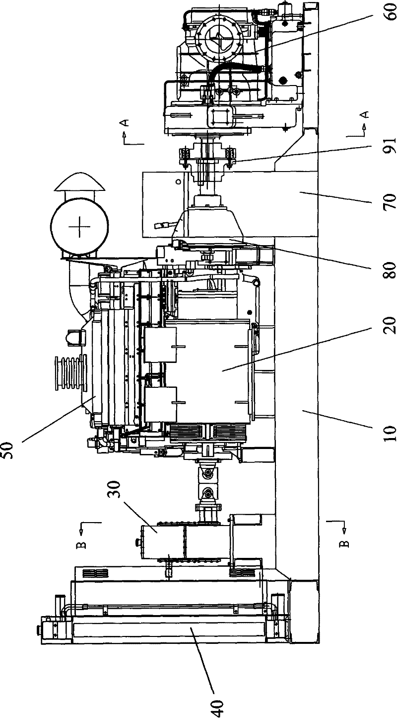 On-vehicle machine set integrated with electricity generation and air compression