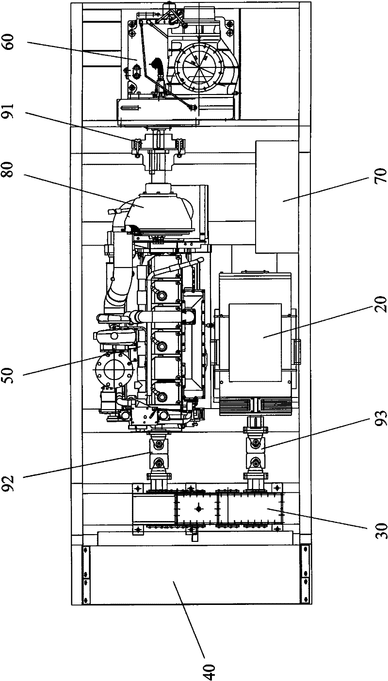 On-vehicle machine set integrated with electricity generation and air compression
