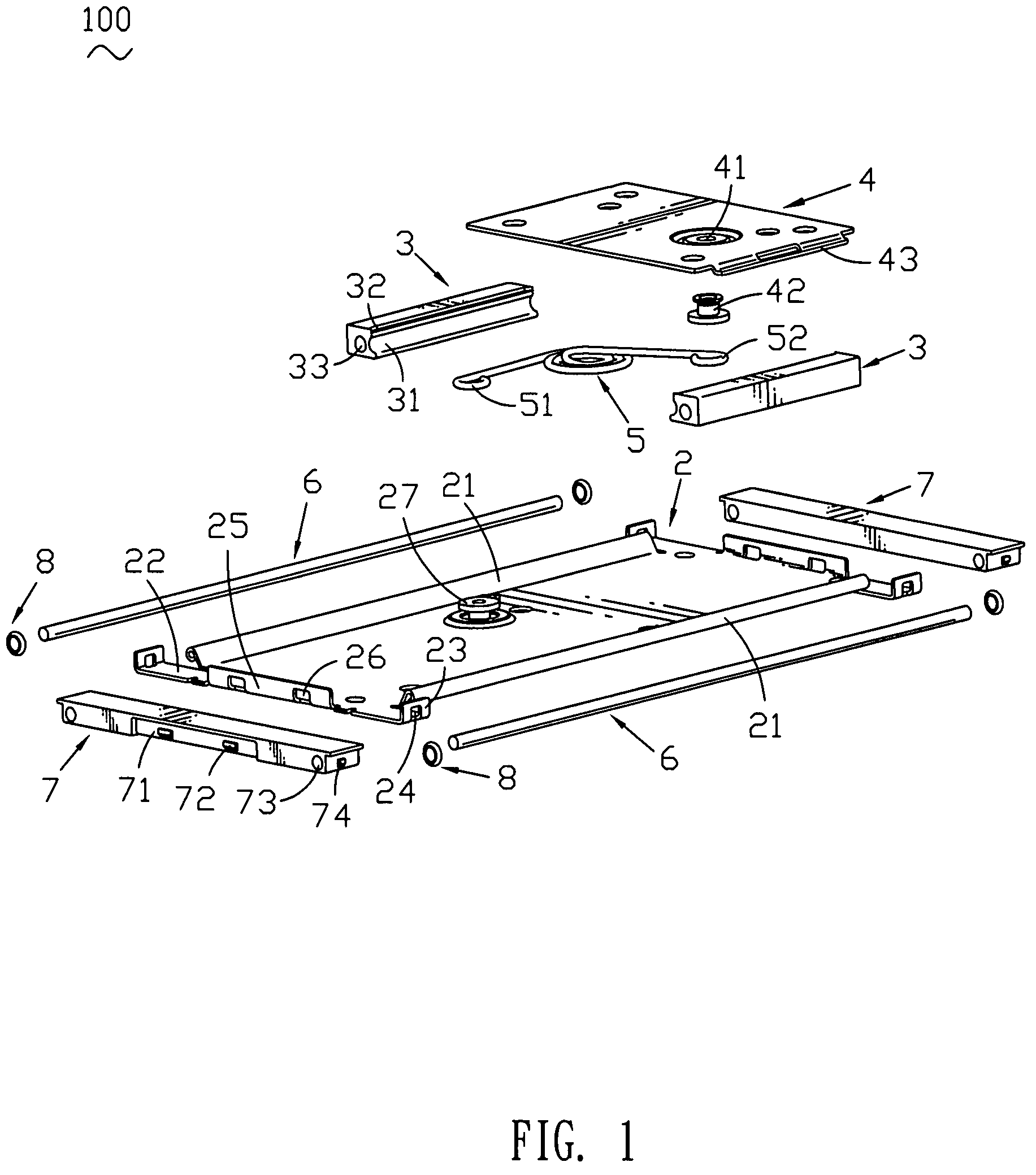 Slide module for a slide type electronic device