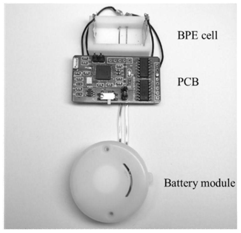 Sensor based on bipolar electrode structure and method for non-enzyme detection of glucose